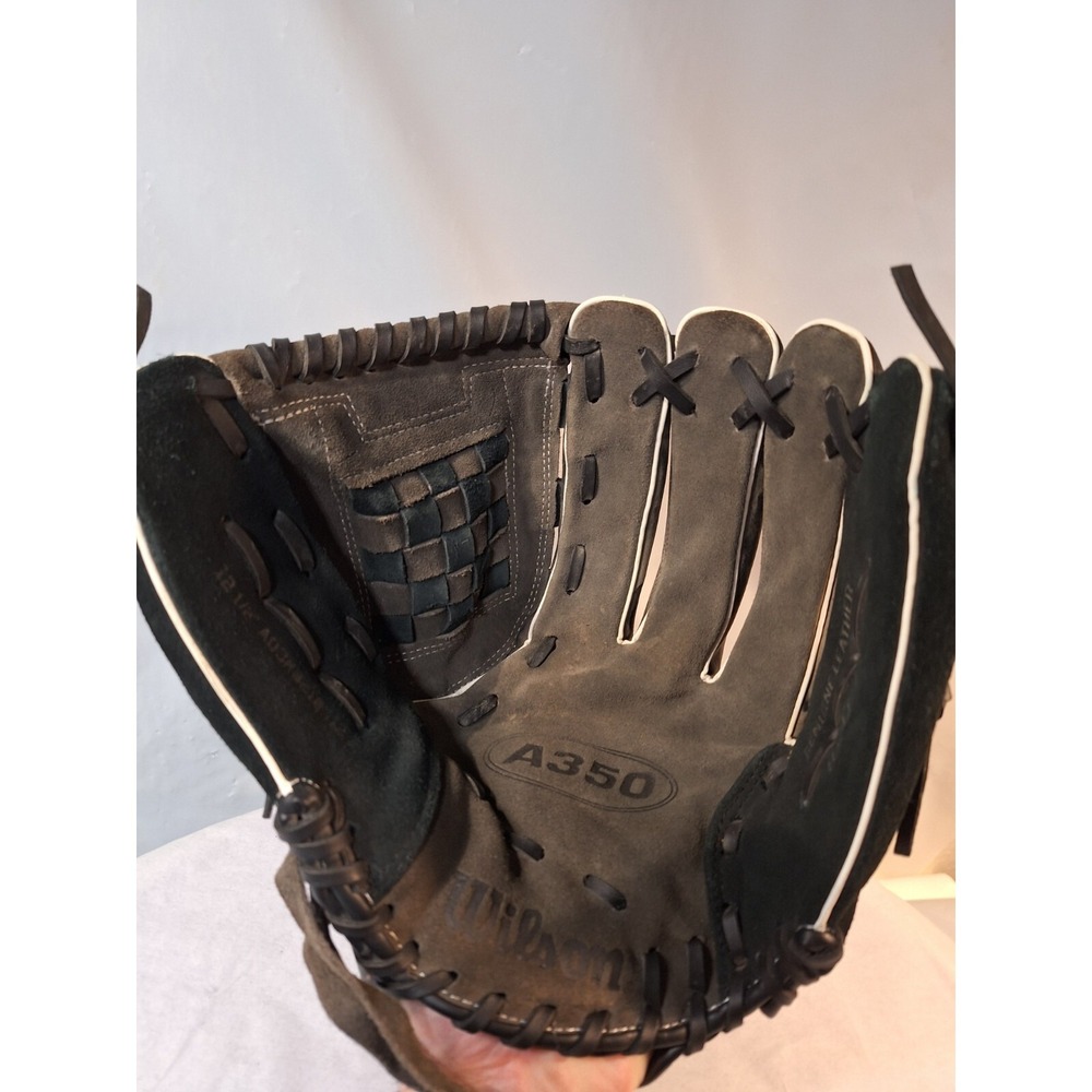 WILSON Black MLB Baseball Glove Genuine Leather A350 12 1/2"  LEFT